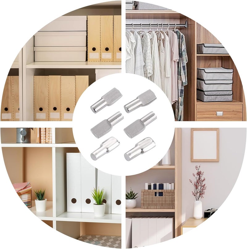 Tbestmax 120 Packs Shelf Pins, 5mm Shelf Support Pegs Spoon Shape Cabinet Furniture - Image 5